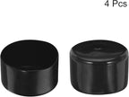 uxcell 4pcs Rubber End Caps 75mm ID Vinyl Round Tube Bolt Cap Cover Screw Thread Protectors Black, 50mm Height