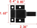 3 Packs Self-Closing Latches, Black Spring Door Lock, Aluminum Alloy Automatic Gate Latch with Spring Loaded Pin, Security Window & Cabinet Lock