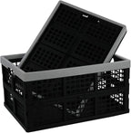 34-Liter Collapsible Storage Crates/Stackable Storage Container Basket, Set of 4