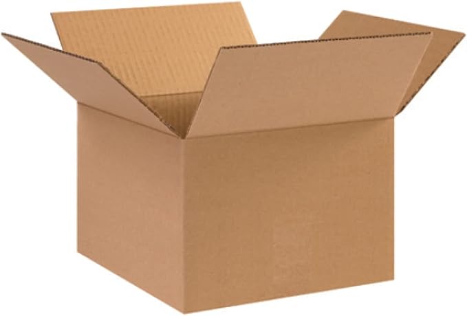 Secure Seal - 10x10x7 Pack of 50 Corrugated Cardboard Packing Shipping Mailing Moving Carton Boxes