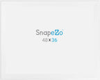 SnapeZo Poster Frame 36x48 Inches, White 1.7 Inch Aluminum Profile, Front-Loading Snap Frame, Wall Mounting, Wide Series