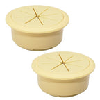 2 Pcs Desk Grommet 2" / 50 mm, Desk Hole Cover for Cables, Cable Grommet ABS Plastic, Desk Hole Grommet for Home & Office Pc, Detachable Cable Cord Organizer, Beige