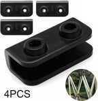 1Pc/4Pcs 2-Way Pop-up Gazebo Replacement Connector Spare Parts Rectangular Bracket Set, Canopy Truss Connector Replacement Parts Replacement Parts Black(4-Pcs)