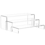 NIUBEE Acrylic Display Riser, 3 Pcs 12" Large Acrylic Risers, Clear Rectangular Stands for Candy Dessert Cupcakes, Collectibles Display Stands Shelf for Display for Funko POP Figures