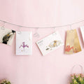TFu Multi-Purpose Steel Wall Hanging Photo Display Cable Wire Rod String with 12 Clips for Hanging Photos Notes and Artworks (Heart Shape Clip)