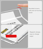 Acrylic Label Holder Price Tag Displays Sign Holder Data Card Holder Ads Display Stand (B：120*260mm/4.72*10.24 inches), white