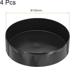 uxcell 4pcs Rubber End Caps 190mm(7 1/2 Inch) ID x 80mm(3 1/8 Inch) H Vinyl Round End Cap Cover Screw Thread Protectors Black