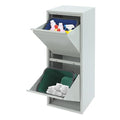 Dual Tilt Out Trash Can Cabinet Waste and Recycling Bin Combo Large Garbage Cans for Kitchen Home Stainless Steel Dog Proof Trash Can Cabinet