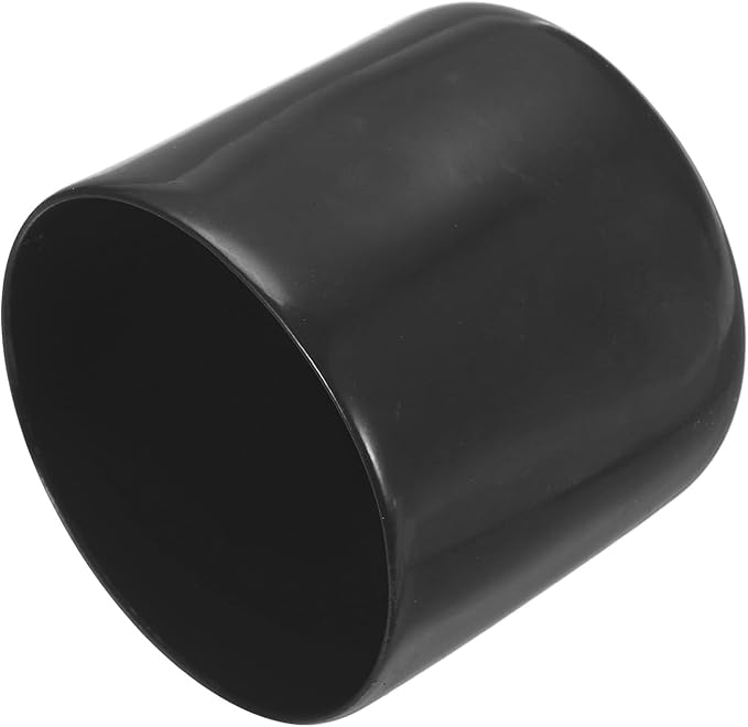 uxcell 4pcs Rubber End Caps 44mm ID Vinyl Round End Cap Cover Screw Thread Protectors Black, 40mm Height