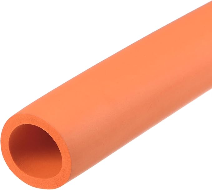 uxcell Foam Tubing for Handle Grip Support, 33mm ID 45mm OD 1m Length Orange