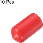 uxcell 10pcs Rubber End Caps 11.5mm ID Vinyl Round End Cap Cover Screw Thread Protector Red