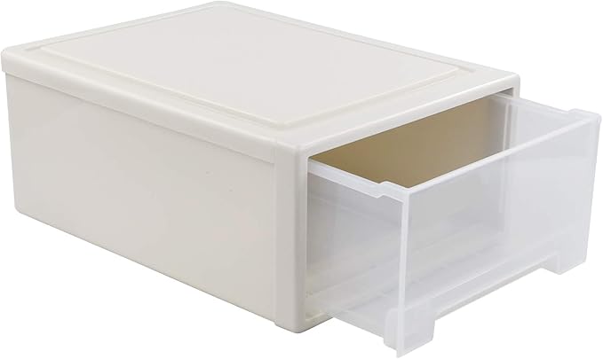 18 Quart Stacking Chest Storage Drawer Box Bin, Desktop Office Organizer, 1 Pack