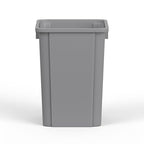 19 Gallon Gray Square Commercial Trash Garbage Can | Outdoor Office Restaurant School Kitchen