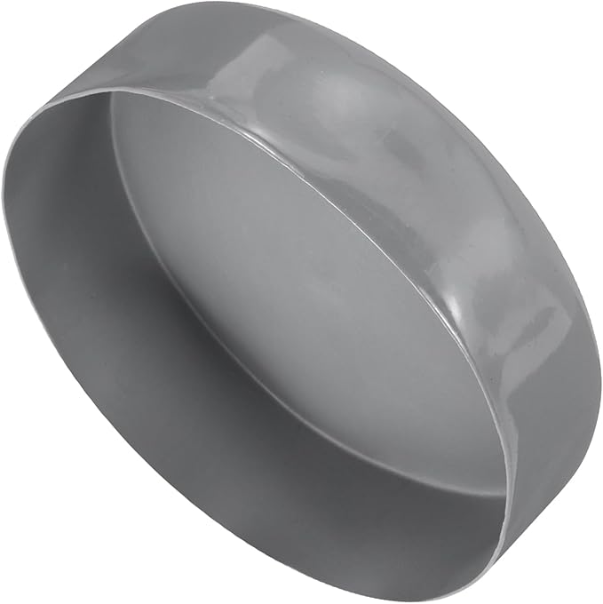 uxcell 4pcs Rubber End Caps 200mm ID Vinyl Round End Cap Cover Screw Thread Protectors Light Gray, 50mm Height