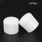 uxcell 10pcs Rubber End Caps 32mm ID Vinyl Round Tube Bolt Cap Cover Screw Thread Protectors White