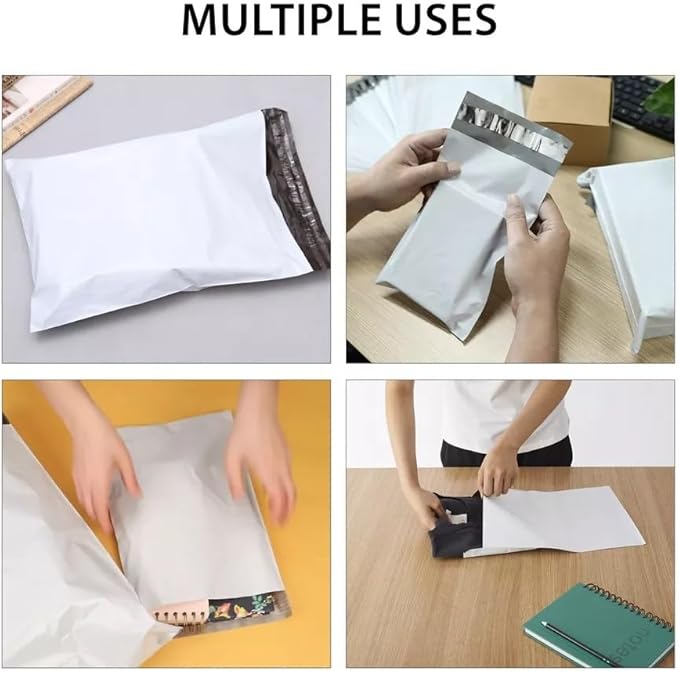 100 12x16 Poly Mailers Bags Inch Premium Envelopes Shipping Bag, Self-Seal, Waterproof, Privacy Opaque, Mailing Packaging Bags