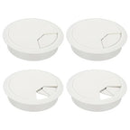 PATIKIL 3 Inch Desk Grommet, 4Pcs Cable Grommet Wire Management Cable Hole Cover Cord Organizer for Office Home Table Countertop, White