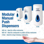 Automatic or Manual Hand Sanitizer Dispenser, Touch-Free Designed for Wall Mounting to an Optional Floor or Counter Stand (Manual Wall Mount 67.5 oz. Dispenser)