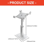 AntiTheft Rotating Tablets Kiosk Stand 8.3" 13.4" Height Heavy Duty Aluminum Steel Base Compatible 9.7" 13" Devices Heavy Duty Pad Stand for Retail