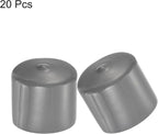 uxcell 20pcs Rubber End Caps 34mm ID Vinyl Cap Cover Screw Protectors Dark Grey
