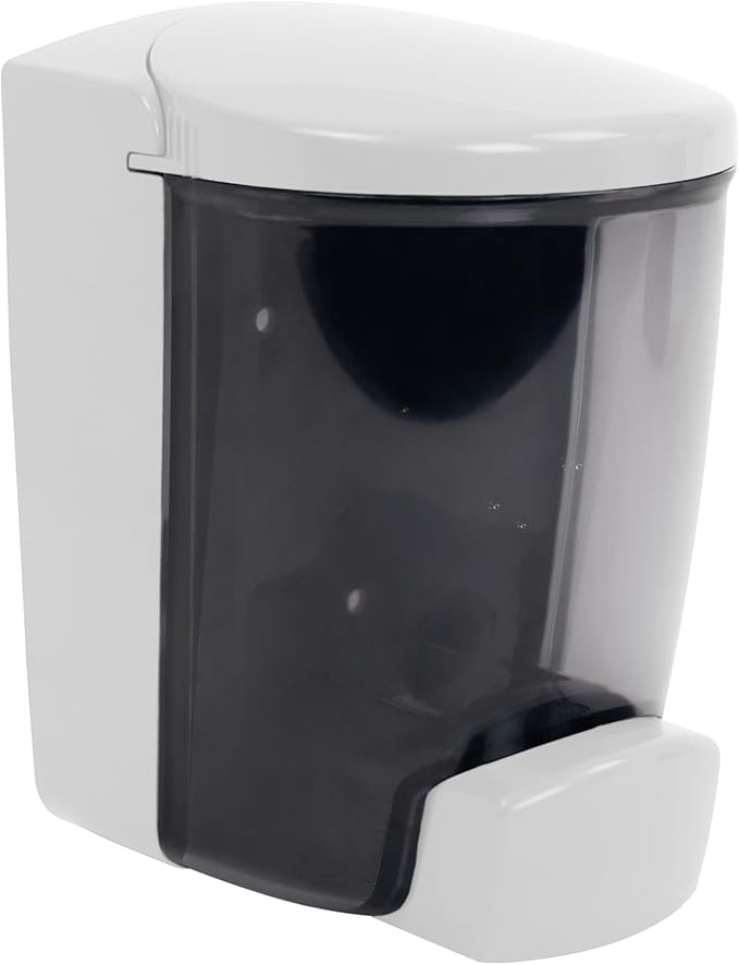 PolyJohn PSD1-1001: Wall-Mounted Liquid Hand Soap & Sanitizer Dispenser - Made in USA, Leakproof, Easy Install, UV Fade Resistant, Durable, Accepts Any Generic soap or Alcohol Based sanitizer