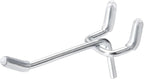 Pegboard Hooks, 2-Inch, 50 Pack Sturdy Hooks with 150 Peg Locks/Caps for 1/4 inch and 1/8 inch Peg Board, Metal Hanger for Garage, Craft Room and Store, Won’t Fall Out