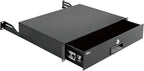 Tecmojo 2U Rack Drawer,Rack Mount Drawer for 19in Network Equipment/Server/AV Rack or Cabinet Enclosure,Sliding and Lockable Server Rack Drawer - Load-Bearing 44lb (20kg),with Cable Management Holes