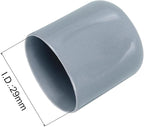 uxcell 10pcs Rubber End Caps 29mm(1.1") ID Vinyl Round End Cap Cover Screw Thread Protectors Grey
