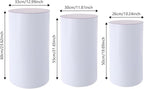 3 Pcs Wedding Cylinder Stands, Acrylic Round Pedestal Stand, Party Cylinders Set of 3 Stand for Wedding Birthday Event Decor 19.6'', 21.6'', 23.6'' H