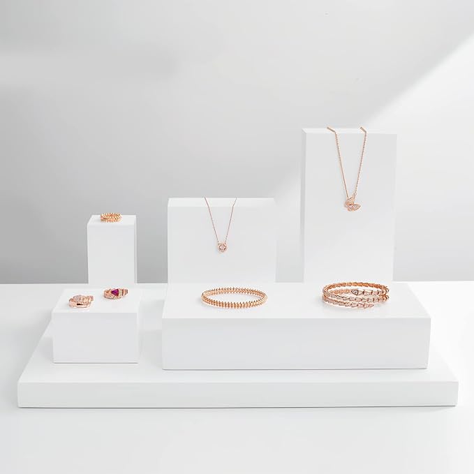 Oirlv Solid Wood Minimalism Style Jewelry Display Stand Showcase Jewelry Organizer Square Holder(SM05203)