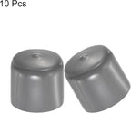 uxcell 10pcs Rubber End Caps 32mm(1 1/4") ID Vinyl Round End Cap Cover Screw Thread Protectors Dark Grey