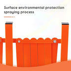 GYMTIME Expandable Metal Barricade, Portable Safety Barrier with Casters, Flexible Mobile Security Gate, Adjustable Traffic Fence for Shopping Mall, School, Warehouse, Orange, 16 Feet