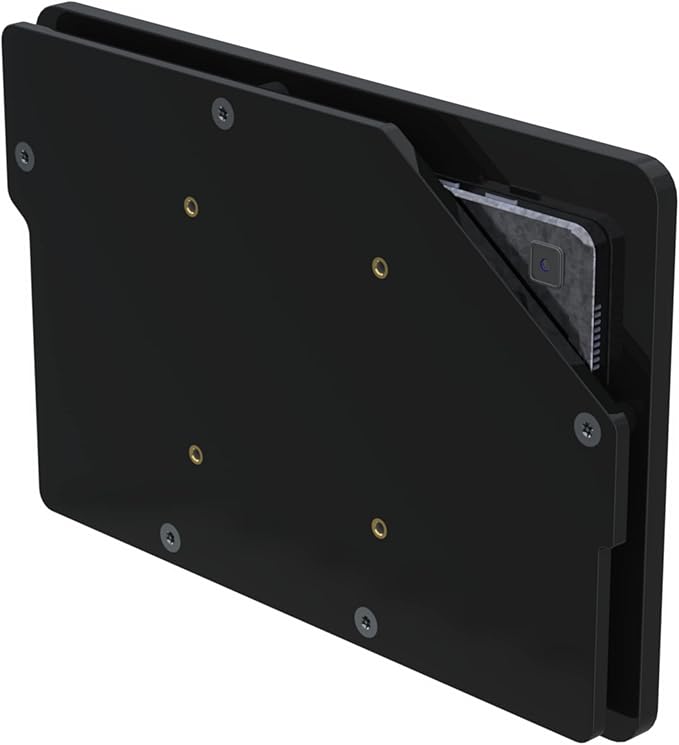 TABcare Anti-Theft Acrylic Case with 360 Rotate 180 Swivel Metal Desktop Stand & 90-Degree USB C Cable for Samsung Galaxy TAB A9 A11 8.7" Tablet (Black)