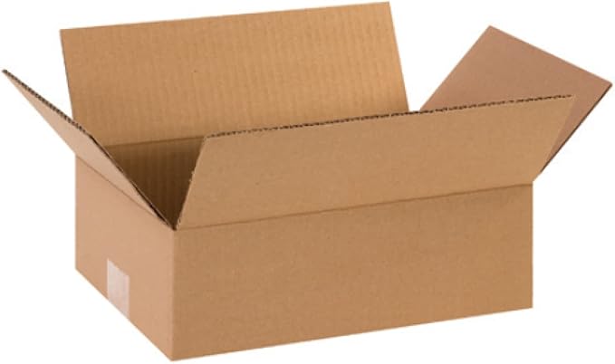 Secure Seal - 12x8x4 Pack of 50 Corrugated Cardboard Packing Shipping Mailing Moving Carton Boxes
