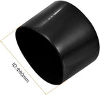 uxcell 5pcs Rubber End Caps 3 1/8"(80mm) ID Vinyl PVC Round Tube Bolt Cap Cover Screw Thread Protectors Black