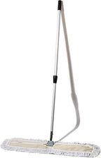 Commercial Dust Mop – 36 Inch Floor Sweeper for Hardwood, Reusable Cotton Mop Head, Extendable Handle, Dry Mop for Floor Cleaning & Janitorial Supplies