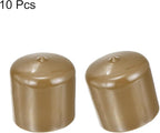 uxcell 10pcs Rubber End Caps 47mm(1 7/8") ID Vinyl Round End Cap Cover Screw Thread Protectors Light Brown