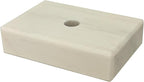 Genuine Marble Trophy Base – Polished Beveled Display Stand with Center Hole, 3/4" Thick, Multiple Sizes for Awards, Crafts & 3D Prints (White Marble, 2x3 inch)
