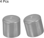 uxcell 4pcs Rubber End Caps 43mm ID Vinyl Round End Cap Cover Screw Thread Protectors Light Gray, 40mm Height