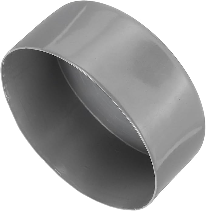 uxcell 4pcs Rubber End Caps 120mm ID Vinyl Round End Cap Cover Screw Thread Protectors Dark Grey, 50mm Height