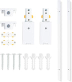 VANoopee H Track Lighting Rails Kit, 6.6FT H Type Track Rails White with End Caps and Live End Feed Connector, Compatible with Single Circuit 120V H Style Track System, for H LED Track Lighting Heads
