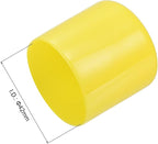 uxcell 4pcs Rubber End Caps 42mm ID Vinyl Round Tube Bolt Cap Cover Screw Thread Protectors Yellow, 40mm Height