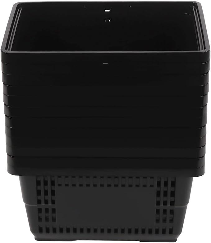 12 Pcs Shopping Baskets,21L/5.5gal Durable Black Plastic Store Shopping Baskets w/Handles Convenient Sundry Laundry Basket,17*9*12in Portable Store Retail Baskets Set for Market Thrift,Black