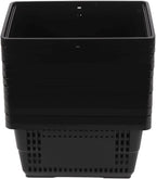 LOYALHEARTDY 12PCS Shopping Baskets with Handles, 21L Plastic Grocery Basket for Retail Store, Supermarket, Grocery Shopping |17" x 12" x 9" Portable Shop Basket (Black)