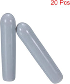 uxcell 20pcs Rubber End Caps 2mm ID Vinyl PVC Round Tube Bolt Cap Cover Screw Thread Protectors Grey