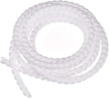 uxcell Flexible Spiral Cable Wrap Wire Cord Wraps Management Sleeve 8mm x 10mm Computer Wire Manage Cord 3 Meters Length White