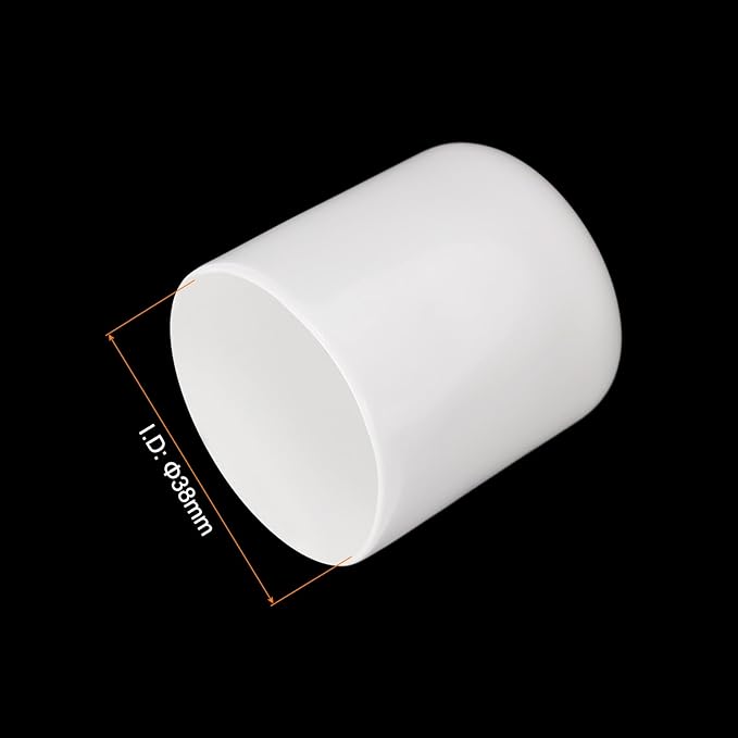 uxcell 5pcs Rubber End Caps 38mm ID Vinyl Round Tube Bolt Cap Cover Screw Thread Protectors White