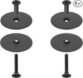 Door Hole Cover Plate Filler Plate Deadbolt Cover Plate 2-5/8" Diameter,1 Inch and 2 Inch Connecting Screws in Matt Black Finish (2 Pack)