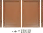 Solid Wood Interior Swing Door with Metal Hinges - Swinging Cafe Doors for Kitchen, Stairs, Bedroom Entrance & Partition (Brown, 47.2"X35.43")