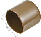 uxcell 10pcs Rubber End Caps 45mm(1 3/4") ID Vinyl Round End Cap Cover Screw Thread Protectors Light Brown